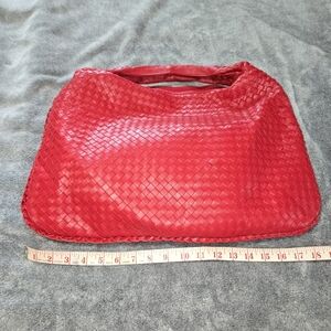 Italian Red Woven Shoulder Bag